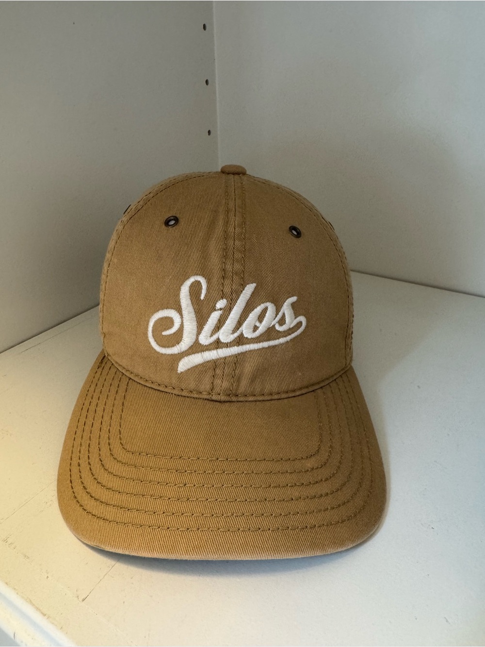 Joanna Gaines Silos Embroidered Baseball Cap in Tan - Picture 1 of 7